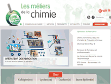 Tablet Screenshot of lesmetiersdelachimie.com